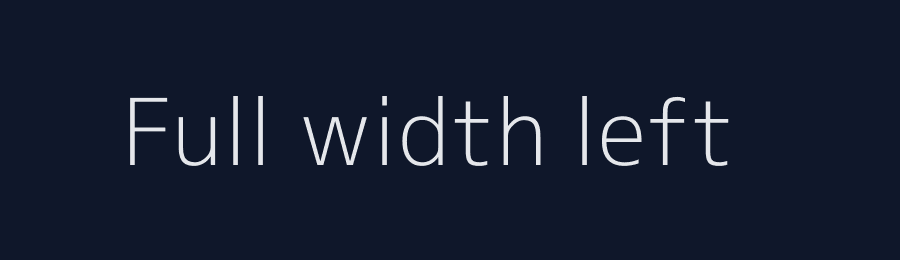Full-width image left