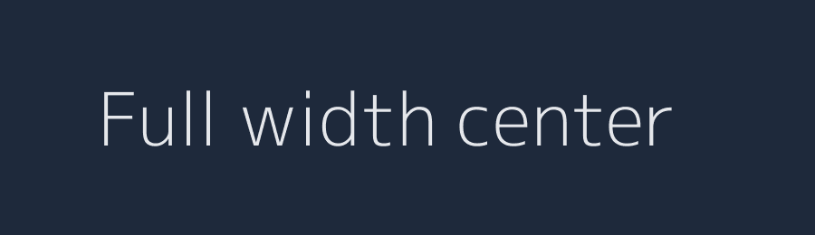 Full-width image centered