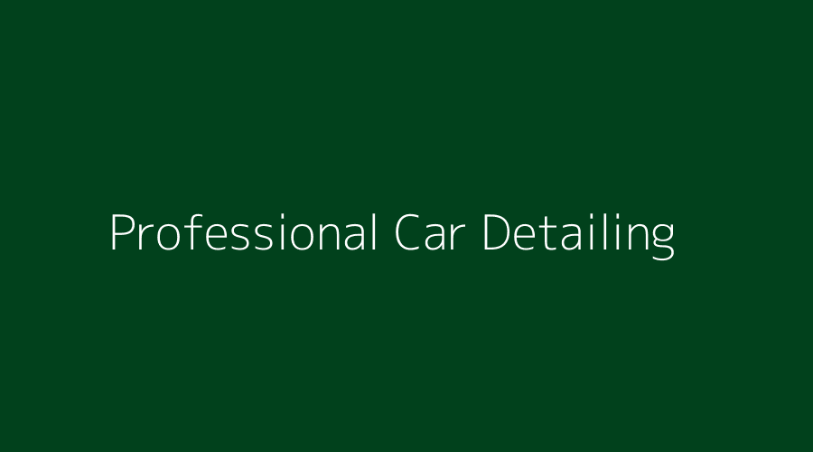 Professional Car Detailing