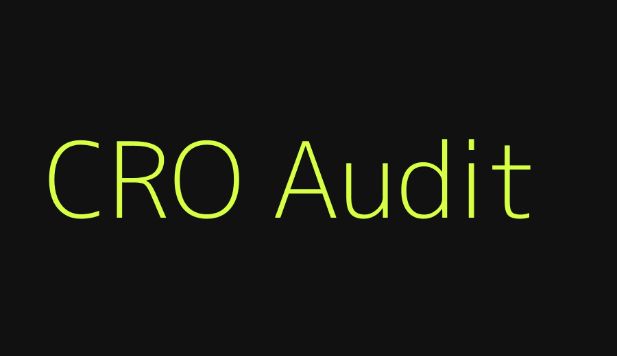 Conversion rate optimization audit