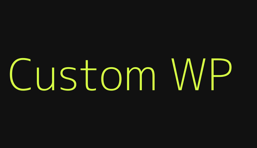 Custom WordPress websites