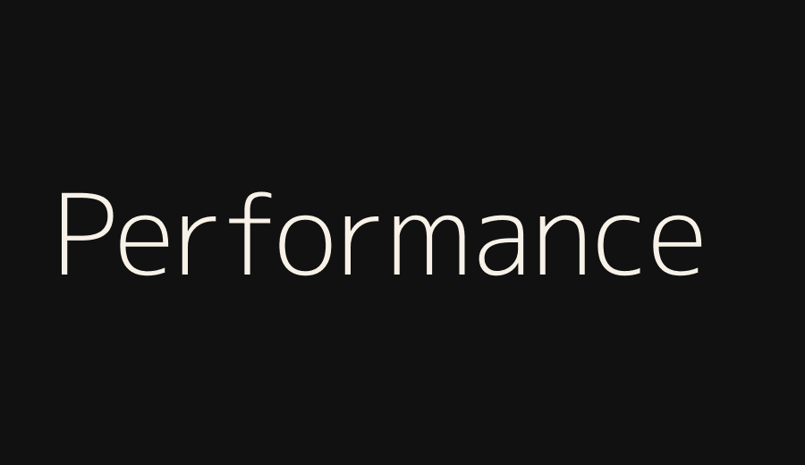 Performance optimization