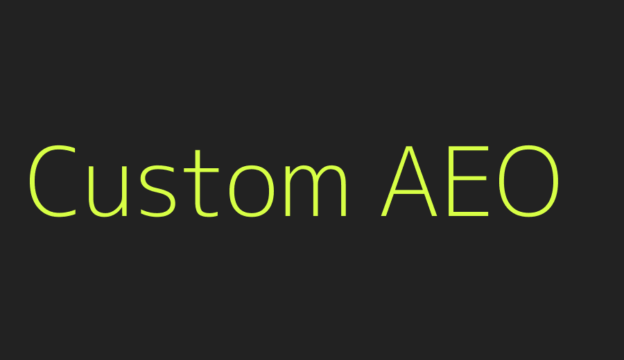Custom AEO strategy by RAASIS Technology