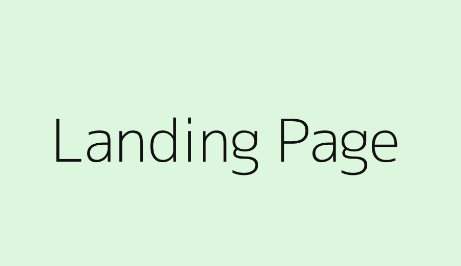 Landing page development services