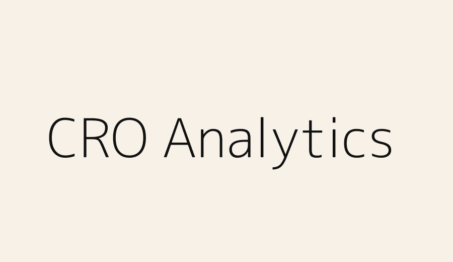 CRO analytics and funnel tracking