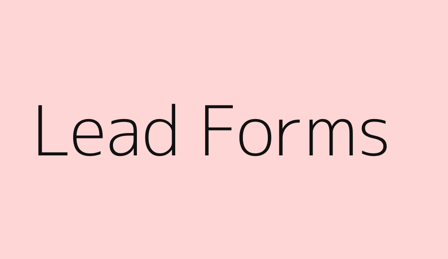 Lead form optimization