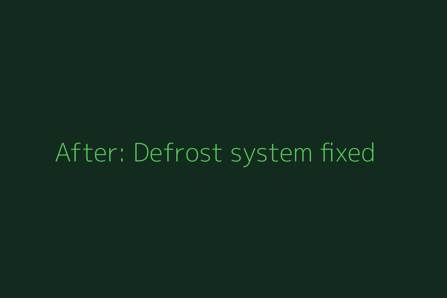 After: defrost system fixed