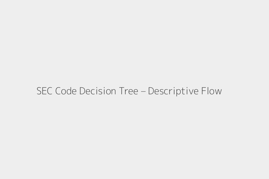 SEC Code Decision Tree
