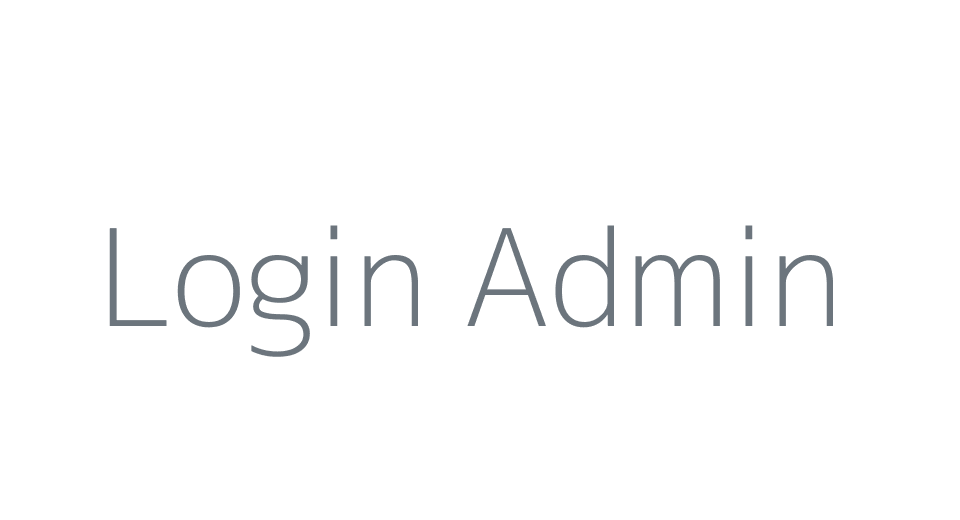 Schermata login admin