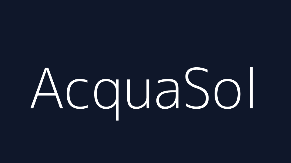 AcquaSol website cover