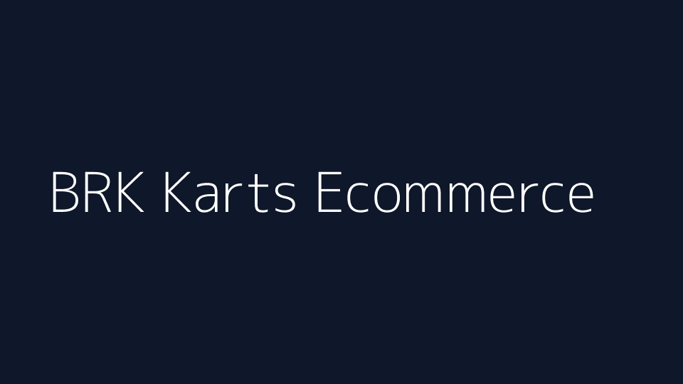 BRK Karts e-commerce website cover