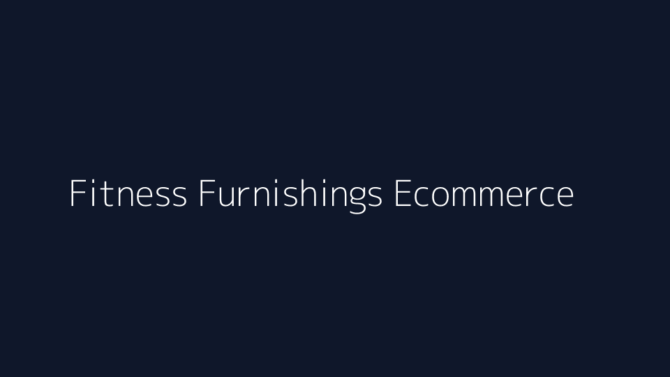 Fitness Furnishings e-commerce website cover