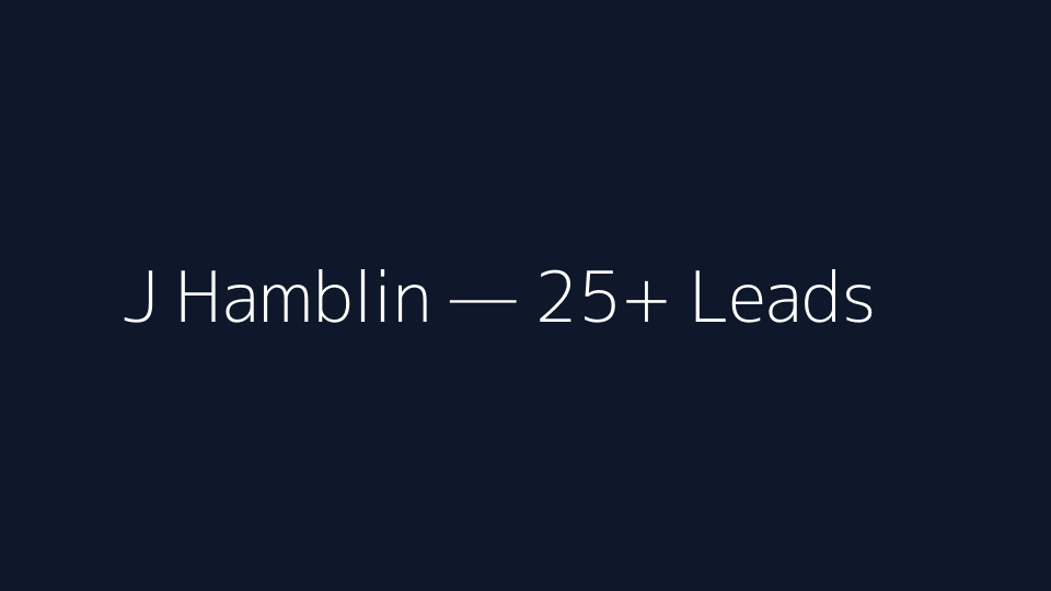 J Hamblin Carpentry lead generation