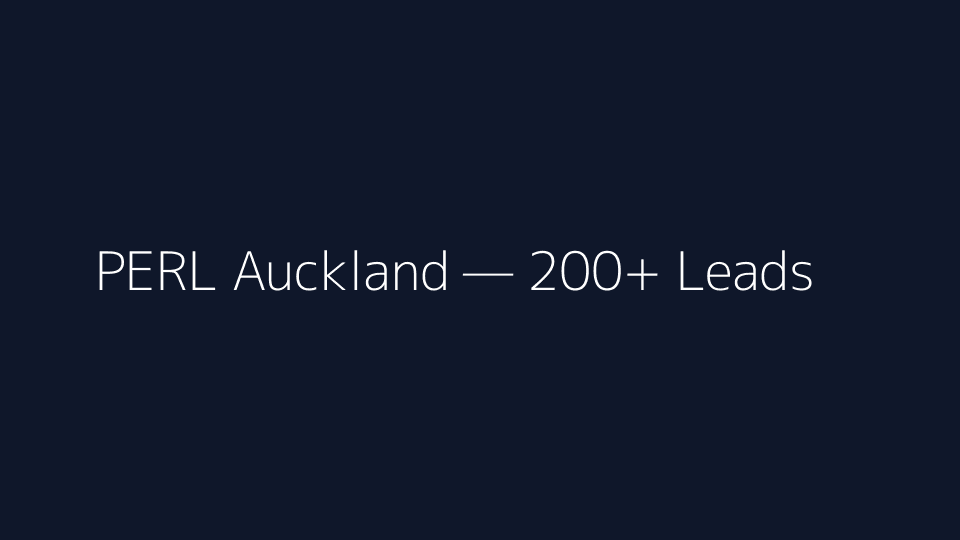PERL Electrical Auckland lead generation