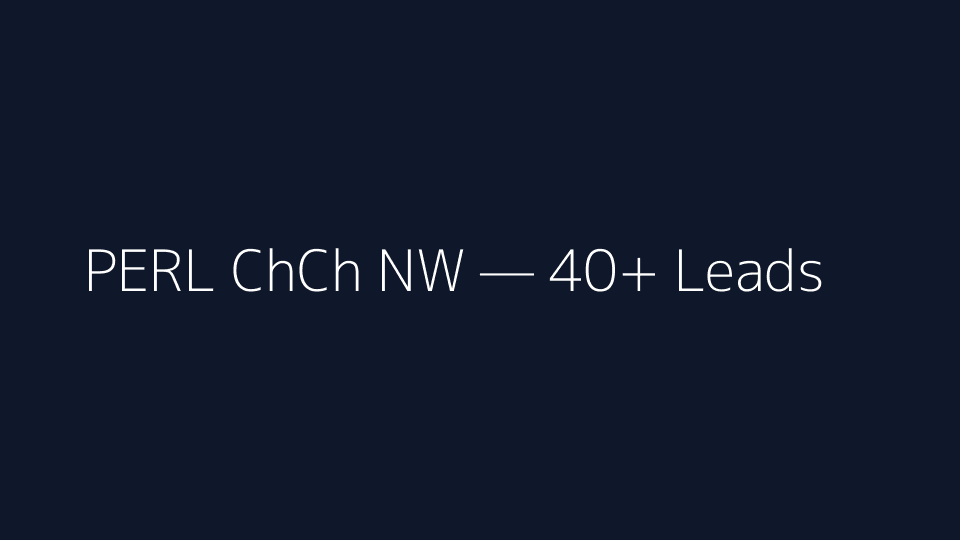 PERL Electrical CHCH Northwest lead generation