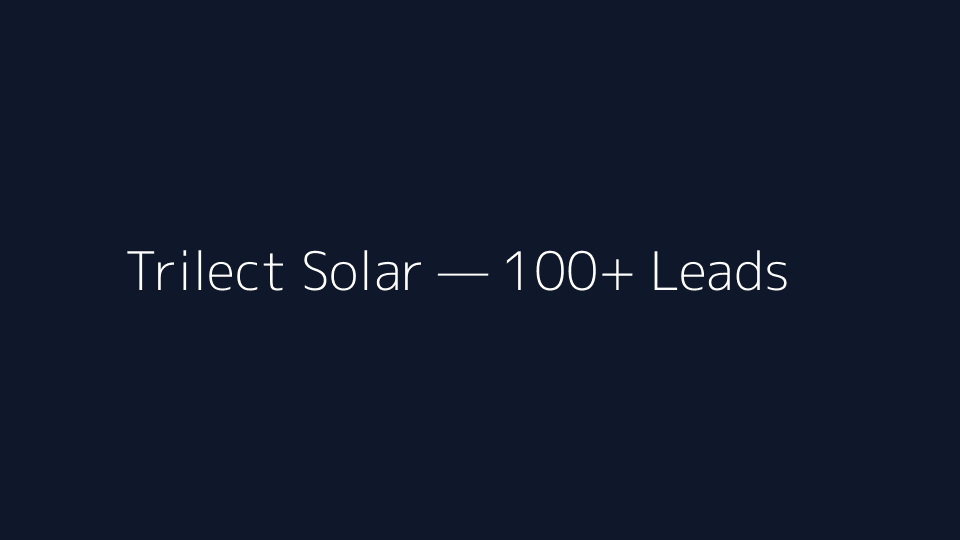 Trilect Solar lead generation