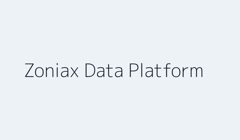Zoniax data platform UI