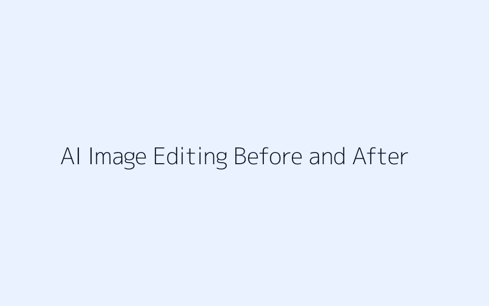 Before and after example of editing an image with AI online