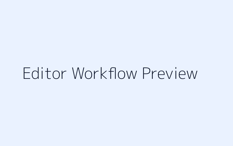 Workflow preview