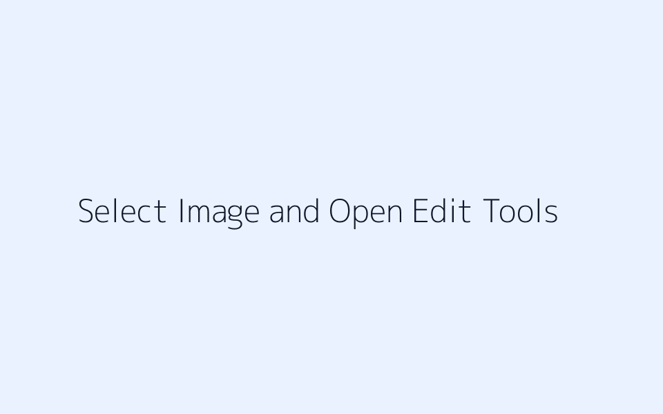 Selecting an image and opening the Edit tools in the Canvix editor