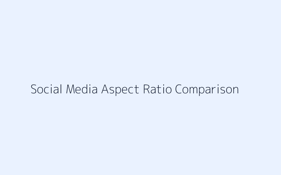 Comparison of square portrait landscape and vertical social media aspect ratios