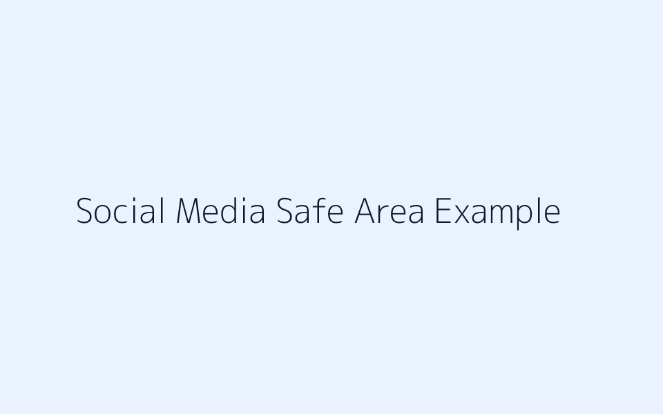Social media graphic safe area and cropping example