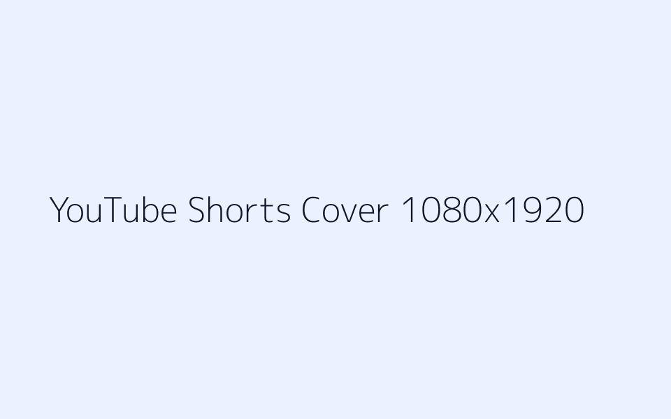 YouTube Shorts cover frame design at 1080 by 1920 pixels